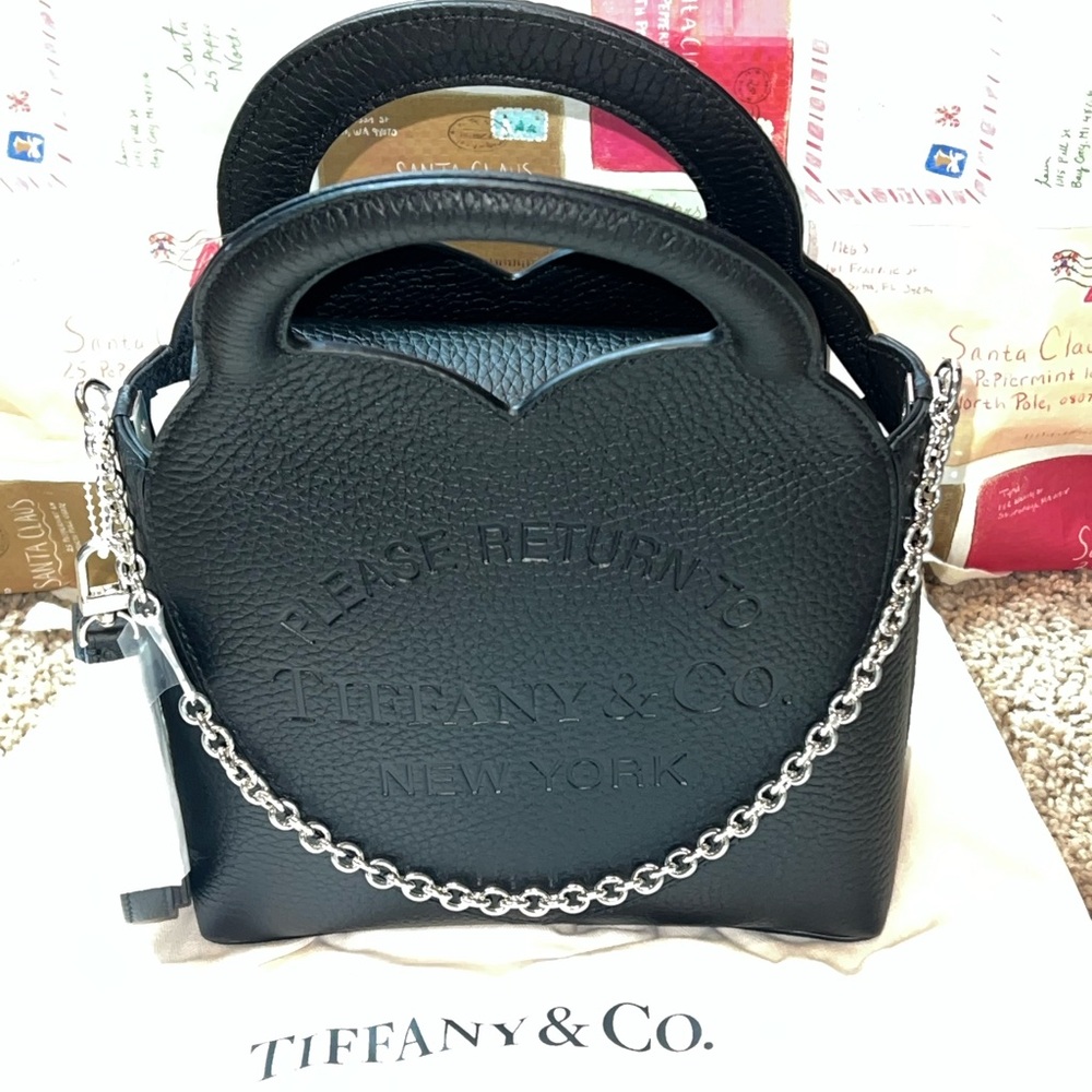 Tiffany & Co. Black Mini Bag with Chain and crossbody strap
